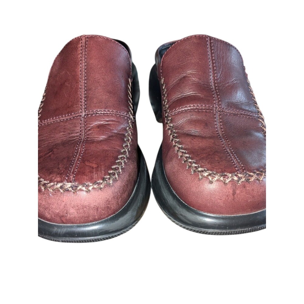 DANSKO Mules Slides CLOGS Burgundy Leather  SHOES Size 38/7.5 US
